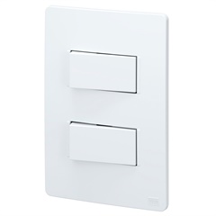 Conjunto de 2 Interruptores Simples 10a 250v com Placa 4x2 Essata Branco - WEG