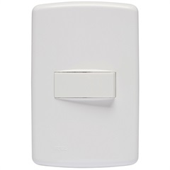 Conjunto Interruptor Simples com Placa 4x2 Duale Up Branco - Iriel