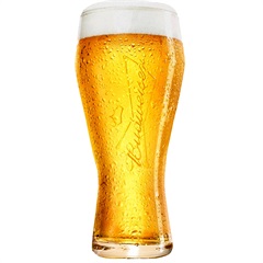 Copo para Cerveja em Vidro Budweiser 400ml Transparente