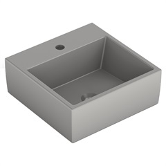 Cuba de Apoio com Mesa Loft Q1 41cm Cinza Matte - Incepa   