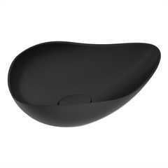 Cuba de Apoio Oval Louça Ruy Ohtake 54x37,5 Matte Black