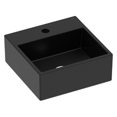 Cuba de Apoio Quadrada com Mesa Louça Loft 35x35 Matte Black - Incepa   