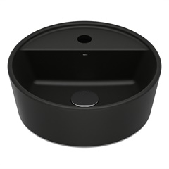 Cuba de Apoio Quadrada Com Mesa Louça Optica 37x37 Matte Black