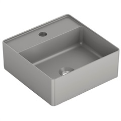 Cuba de Apoio Quadrada com Mesa Platinum 35x35cm Cinza Matte - Incepa   