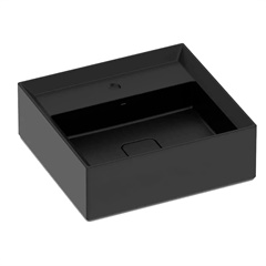 Cuba de Apoio Retangular com Mesa Louça Platinum 45x42 Matte Black - Incepa   