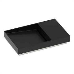 Cuba de Sobrepor Retangular Louça Dash Horizon 60x38cm Black Matte