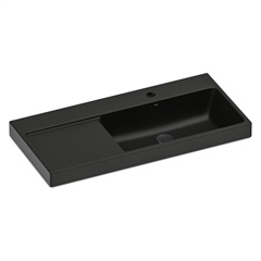 Cuba de Sobrepor Retangular Louça Optica L80 80x38 Matte Black