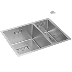 Cuba Dupla para Cozinha em Inox Wish 57x20,1cm Cromada - Deca 