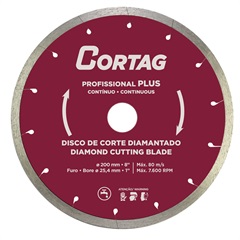 Disco de Corte Diamantado Plus 200mm - Cortag