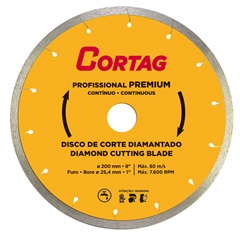 Disco de Corte Diamantado Premium 200mm - Cortag