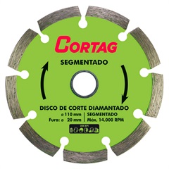 Disco Diamantado Segmentado 110mm - Cortag