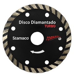Disco Diamantado Turbo Tornado Corte a Seco 4'' - Stamaco