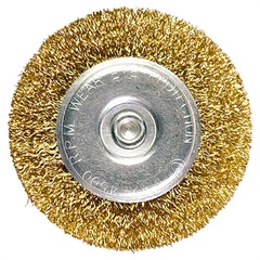Escova Circular em Aço 100mm Dourada - MTX