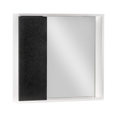 Espelheira em Mdf Potenza 58x60cm Branco E Preto - Venturi