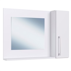 Espelheira para Banheiro Branco 54x75x15cm