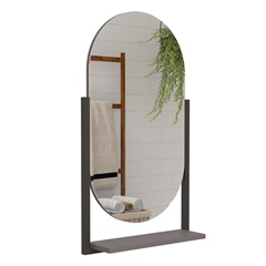 Espelheira para Banheiro em Mdf Ori 78x44,1cm Titânio - MGM Móveis