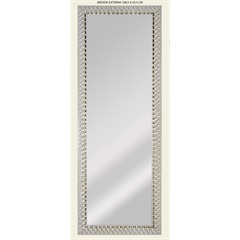 Espelho de Parede Retangular Safira 120 119x44cm Bege - Espelhos Leão