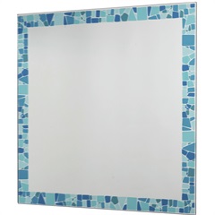 Espelho Mosaico Colore 54x52,5cm Azul - Cris Metal