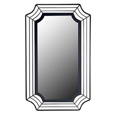 Espelho Retangular Metal Urban 35x60cm Preto - Casanova