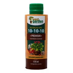 Fertilizante 10-10-10 Premium Nutrição Concentrada 138ml - West Garden
