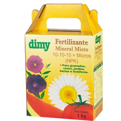 Fertilizante Mineral Granulado Npk 10-10-10 1kg - Dimy