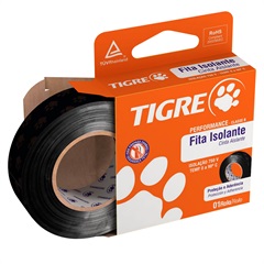 Fita Isolante Performance 19mm com 10 Metros Preta - Tigre     