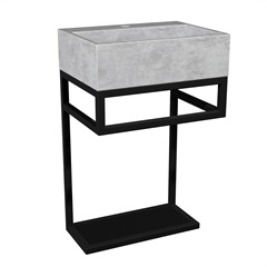 Gabinete para Banheiro com Cuba Iron Los Angeles 40x30cm Concreto - Venturi