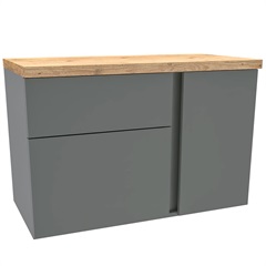 Gabinete para banheiro em MDF Castellon 80x53cm Cinza