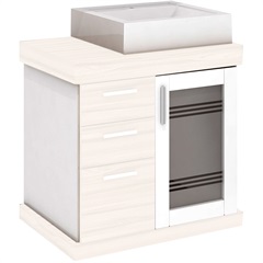 Gabinete para Banheiro em Mdf Imola Ii 60x58cm Mezzo Blanco - Darabas Agardi