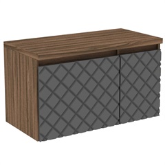 Gabinete para Banheiro em Mdf Mônaco 80cm Terracota E Preto - Darabas Agardi