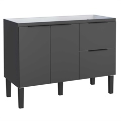 Gabinete para Cozinha em Madeira Cisne 85x114cm Preto - Cozimax