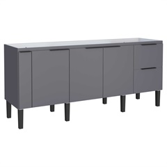 Gabinete para Cozinha em Madeira Cisne 85x194cm Cinza - Cozimax