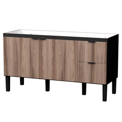 Gabinete para Cozinha em Madeira Colibri 78,7x144cm Preto E Tamarindo - Cozimax