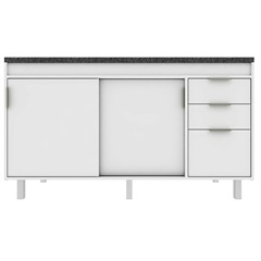 Gabinete para Cozinha em Mdf Barcelona 144cm Branco - Darabas Agardi