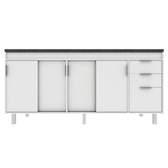 Gabinete para Cozinha em Mdf Barcelona 194cm Branco - Darabas Agardi