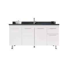 Gabinete para Cozinha em Mdf Kaus 84,5x143,5cm Branco - Cerocha