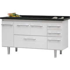 Gabinete para Cozinha em Mdf Life 150cm Branco - Bonatto