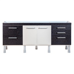 Gabinete para Cozinha em Mdp  Recife 85,5x194cm Cromo E Nude - Corso