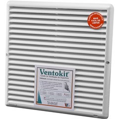 Grade de Ventilação Ventokit 25x25cm Branca  - Westaflex