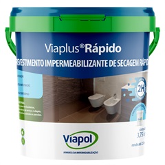 Impermeabilizante Viaplus Rápido Cinza 3,75 Kg - Viapol  