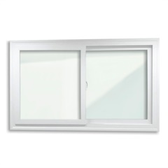 Janela de Sobrepor Acústica Itec com 2 Folhas em Pvc E Vidro Laminado 100x100cm Branca - Brimak