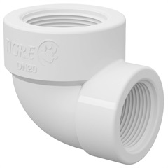 Joelho 90° com Rosca 3/4x1/2" Branco - Tigre     