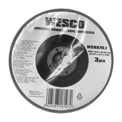 Jogo de Discos Abrasivos Desbastes com 3 Unidades - Wesco