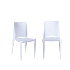 Kit 2 Cadeiras Zoe Branca 84cm - Ór Design