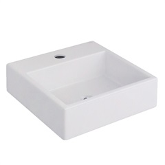 Kit Cuba de Apoio Quadrada em Argila com Complementares 15,5x41cm Branco - Deca 