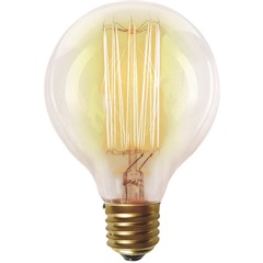 Lâmpada Incandescente com Filamento de Carbono G80 40w 220v 2200k Luz Amarela - Taschibra  