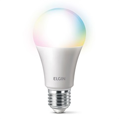 Lâmpada Led Bulbo a60 Smart Color Inteligente Wi-Fi E27 10w Bivolt Rgb - Elgin