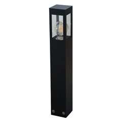 Luminária Balizadora em Alumínio 1 Lâmpada 12W 50cm Preto Microtexturizado