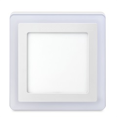 Luminária de Led de Sobrepor Quadrada 3 Estágios Downlight 12w+6w Bivolt Branca 6500k - Elgin