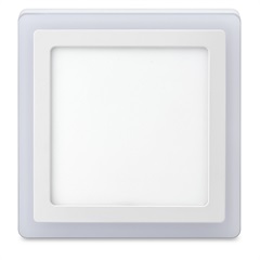 Luminária de Led de Sobrepor Quadrada 3 Estágios Downlight 18w+6w Bivolt Branca 6500k - Elgin